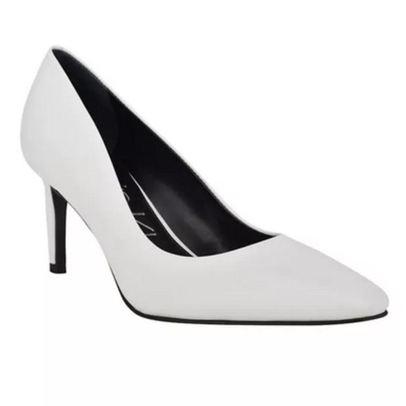 White Calvin Klein "Callia" Square Toe Pumps US 7M - Picture 1 of 6